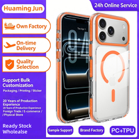 Nouvelle coque de téléphone transparente HMJ en TPU PC pour iPhone 18 Pro Max, anti-chute, épaissie, avec impression personnalisée