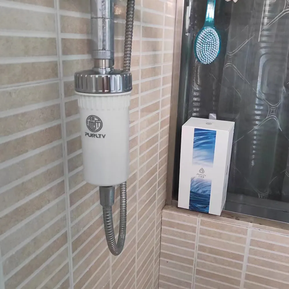 Paslanmaz çelik değiştirilebilir Amazon klor kaldırmak selenyum katmanlı Kdf duş filtre kartuşu/duş su arıtıcısı