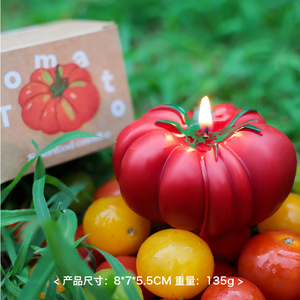 Vela Aromática LANJO Hecha a Mano con Cera de Soya, Forma de Zanahoria y Tomate, en Frasco de Vidrio, Decoración para el Hogar, Regalo, Aromaterapia, Festividades - Product Image 3