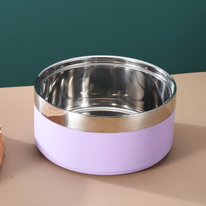Alimentador de logotipo personalizado, tigela de gato de estimação, parede dupla, tigelas de cão de aço inoxidável com fundo de silicone antiderrapante - Product Image 2
