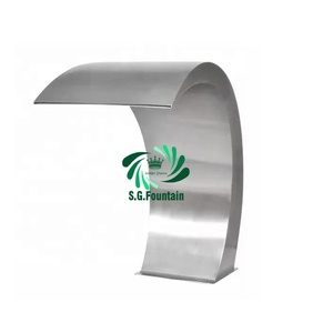 Artificial de metal de acero inoxidable de pared de la fuente de pared de la <span class=keywords><strong>cascada</strong></span> de la fuente de agua - Product Image 1