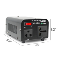 LVYUAN Convertisseur de tension abaisseur portable 220V à 110V 500W Adaptateur de voyage pour appareils américains