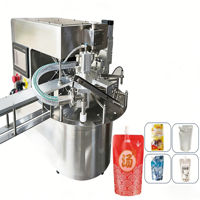 Machine de remplissage rotative de sachets à bec verseur de qualité alimentaire pour la pâte de tomate, le ketchup et le lait