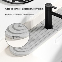 Tapis de protection anti-éclaboussures pour robinet de cuisine en diatomite, moderne, personnalisable, séchage rapide - Plateau absorbant en pierre et protection de comptoir
