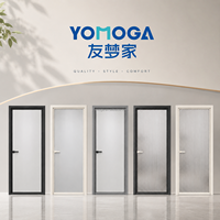 Puerta interior de baño Yomoga, diseño de puerta de baño de plástico PVC