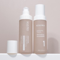 Ensemble d'emballages cosmétiques en verre pot de crème pour le visage de 30ml 50ml flacon compte-gouttes de sérum de 100ml paquet de bouteille de toner d'essence avec logo