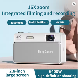 Cámara Digital <span class=keywords><strong>de</strong></span> 64MP con Pantalla <span class=keywords><strong>de</strong></span> 2.8 Pulgadas para Fotografía, Zoom Digital 16X, Videocámara Deslizante 4K, Cámara Compacta para Vlogging M15 - Product Image 5