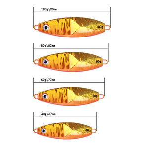 Vente chaude 3D Artificiel 40 80 100g Deep Sea Lent Jig Métal Leurres À La Traîne Longue Coulée Et <span class=keywords><strong>Pêche</strong></span> Au Thon Ocean Beach OME - Product Image 6