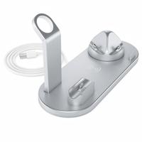 Chargeur sans fil rapide de bureau rotatif OEM 15W 4-en-1 6-en-1 USB Type C 8 broches avec support pour téléphone, montre et écouteurs