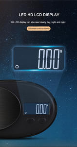 लोकप्रिय शैली पोर्टेबल इलेक्ट्रॉनिक स्केल गोल्ड ग्राम संतुलन वजन पैमाने काले मिनी उच्च परिशुद्धता स्केल - Product Image 6