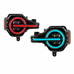 Grille avant de SUV tout-terrain avec LED DRL, modification RGB, anneau halo multicolore, éclairage d'accentuation de grille LED pour Ford Bronco <span class=keywords><strong>2021</strong></span>-2024 - Product Image 1
