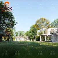 Cbox Fabricant de maisons préfabriquées modulaires portables de luxe à 2 étages, maisons modernes de type villa miniature, maisons préfabriquées en kit, maisons conteneurs