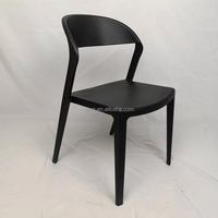 Chaises de salle à manger modernes, empilables, imperméables, portables, légères, en plastique, pour la maison, pour le salon, RW PP-A27