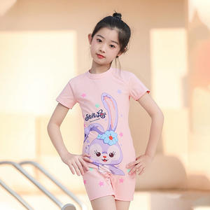 Traje de baño de una pieza para niñas Baiya, traje de baño de secado rápido con estampado de conejo de dibujos animados para niños Upf 30 - Product Image 3