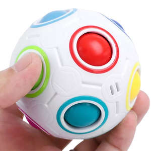 Balle de puzzle arc-en-ciel, jeu de correspondance des couleurs, jouet anti-stress, balle magique, casse-tête pour enfants et adultes, idéal pour les fêtes - Product Image 1
