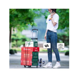 Compact Structure 200kg Laoding Pneumatic Tyre Hand Carts Heavy Duty Hand <b>Trolley</b> for Old People - Product Image 4