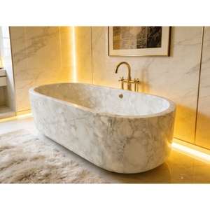 <span class=keywords><strong>Baignoire</strong></span> autoportante moderne de luxe en marbre naturel, écologique, sur mesure, grande taille, haute qualité, pour salle de bain d'hôtel - Product Image 3