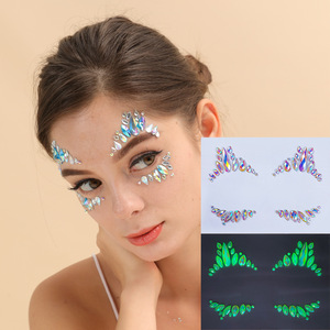 Autocollants <span class=keywords><strong>3D</strong></span> Brillants en Cristal pour le Visage, Maquillage des Yeux et Art Corporel pour Carnaval et Mascarade - Product Image 6