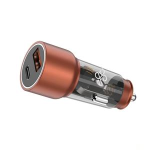 Chargeur de voiture USB-A Type-C PD25W QC3.0 de haute qualité, adaptateur de prise de charge rapide, chargeur de voiture intelligent à double port pour téléphone et tablette - Product Image 1