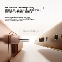 Banco de Energía de Carga Rápida Mini de Nuevo Estilo, 5000 mAh, Cargador Portátil con Enchufe Integrado, Carga por Conexión, Banco de Energía Deslumbrante