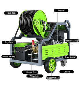 Machine à jet d'égout à essence 27HP 20MPa <span class=keywords><strong>pompe</strong></span> haute pression débit 50Lmin idéal pour le nettoyage des eaux usées des canalisations <span class=keywords><strong>de</strong></span> <span class=keywords><strong>vidange</strong></span> - Product Image 4