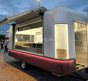 Remolque de café, Restaurante de pizza, Remolque de hot dogs y helados, Carrito de pizza, Remolque de comida móvil con cocina para papas fritas, Camioneta de comida móvil con café - Product Image 5