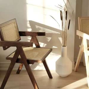 Wholesale Customize Fast Food Shop Hot Selling Furniture Indoor Kitchen Hotel Wooden Restaurant Dinner Rattan Dining <b>Chair</b> - Product Image 5