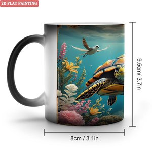 High Density Frosted <b>Ceramic</b> Mug 11oz Heat Sensitive Color Changing Blank <b>Cup</b> - Product Image 1