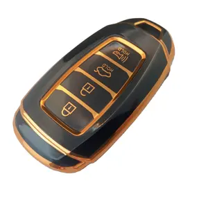4 כפתור קלאסי עיצוב מפתח כיסוי רכב פגזי מפתח למכונית יונדאי מפתח כיסוי