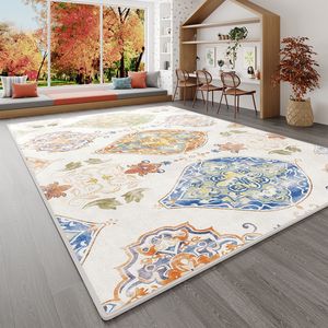 พรมปูพื้นลายเหรียญสไตล์ยุโรป รูปทรงสี่เหลี่ยมผืนผ้า ผลิตจากโพลีเอสเตอร์ ซักเครื่องได้ เหมาะสำหรับห้องนั่งเล่นและห้องนอน - Product Image 1