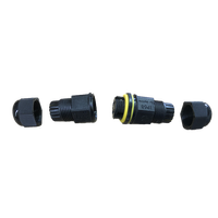 Conector de Cable LED Impermeable de 2, 3 y 4 Pines con Certificación CE, RoHS y VDE, Contactos de Latón, Carcasa de Nailon, Clasificación IP68, Fácil Conexión