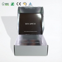 Boîte d'expédition en carton ondulé écologique avec fenêtre découpée, isolée en aluminium, pour aliments, vaisselle et cadeaux
