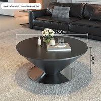 Table basse créative de style italien, en forme de soucoupe flottante irrégulière, en dalle de roche, luxe léger, pour petits salons et usage domestique
