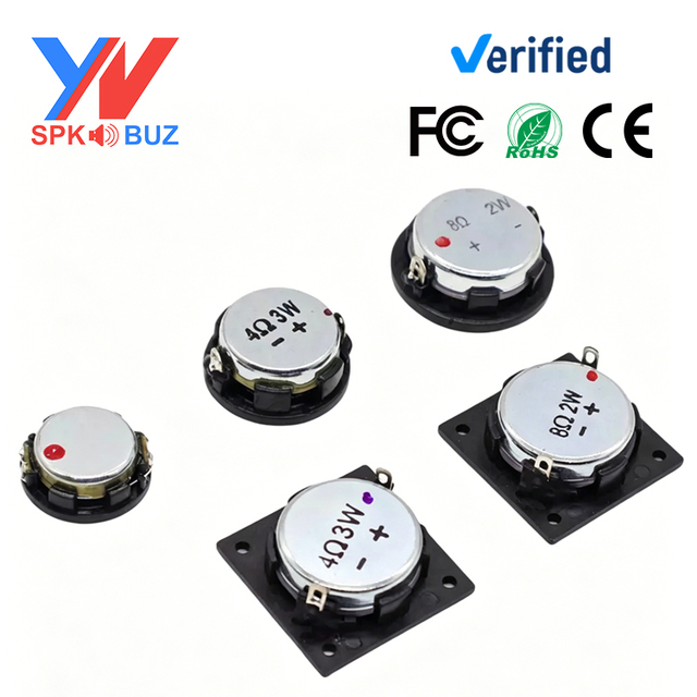 20/24/28MM Cavity Speaker Box Accessory 8ohms 2W / 4Ω3W PU Full Range Bluetooth Edge Woofer Bass Speaker for Electronic Products
