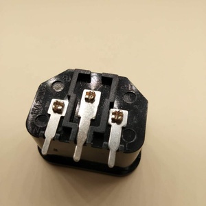 AC220-250V LH-14 Đen AC 250V 10A IEC C14 nam cắm góc bên phải 3 pins PCB bảng điều chỉnh điện đầu vào ổ cắm kết nối - Product Image 6