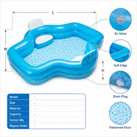 Maßgefertigter Wellenförmiger Aufblasbarer Swimmingpool aus PVC für Familien, Geeignet für Kinder, Erwachsene und Gartenpartys