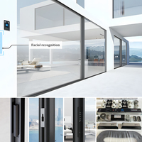 Puerta Corredera Ultra Delgada para Villa Moderna con Acabado de Alta Calidad, Doble Acristalamiento de Aluminio para Eficiencia Energética