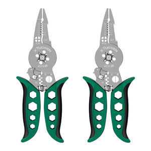 Alicates Hexagonales Topsen de 47 mm, Acero al Cromo Vanadio, Grado Industrial, Herramienta Multifuncional para Pelar Cables - Product Image 3