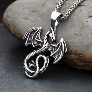 Yunnique – pendentif Dragon en argent tibétain pour hommes, collier de style Viking en forme d'animal, chaîne de pull, bijoux cadeau - Product Image 4