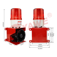 Sirène d'alarme industrielle 12V 24V 220V avec alarme sonore et visuelle d'urgence stroboscopique clignotante à LED rouge