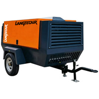 Compresseur d'air à vis puissant pour projets de construction, compresseur d'air à vis portable diesel, conception anti-poussière