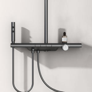 Ensemble de douche thermostatique exclusif transfrontalier Vimijia, style classique poli, robinet de salle de bain, jet supérieur, quatre pistolets de pulvérisation - Product Image 3