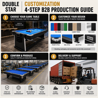 Table de billard multifonction 4-en-1 sur mesure de 7 pieds avec hockey sur air, tennis de table et table à manger en MDF pour club, table de billard commerciale OEM