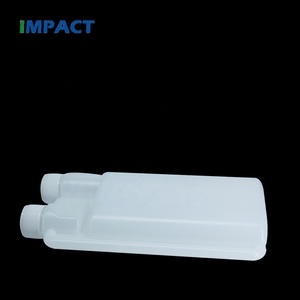 측정용 트윈 넥 병 500ml 플라스틱 HDPE 화이트 듀얼 챔버 병 - Product Image 3