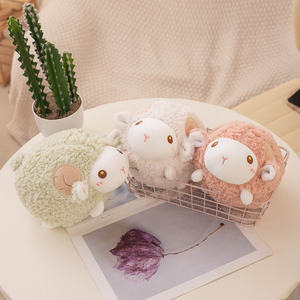 批发定制卡通绵羊毛绒动物玩具卡哇伊羔羊pp棉填充刺绣工艺儿童减压 - Product Image 6