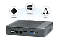 OEM ODM de caja industrial computadora Linux/Android/ventana barato industrial mini pc sin ventilador i3 i5 i7