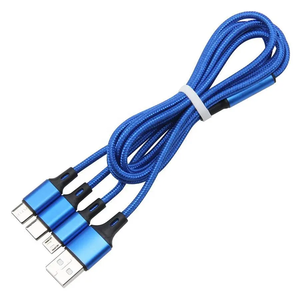 Cáp <span class=keywords><strong>USB</strong></span> 3 trong 1 Type-C <span class=keywords><strong>Micro</strong></span> đa đầu cắm cho điện thoại Android, cáp dữ liệu <span class=keywords><strong>USB</strong></span> Nylon 1.2M - Product Image 5