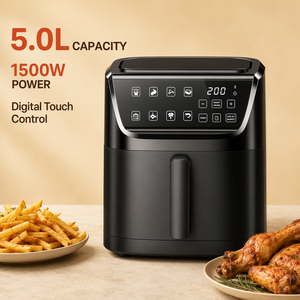 Friteuse à air chaud 5L sans huile 1500W 220V avec fenêtre visible antiadhésive CE ERP LFGB Friteuses à air chaud pour la maison et la cuisine KA31008 - Product Image 5