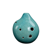 Alto C Key 6-Hole Ceramic Ocarina Smoked Pottery Musical Instrument Accessory for Beginners