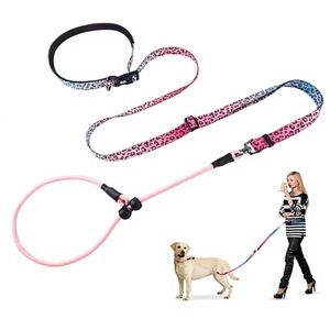1.Hands-Free Crossbody Dog Leash Multifunctional P-<b>Chain</b> Training Lead 2.Durable Nylon <b>Rope</b> Dog Leash for Running Walking - Product Image 3